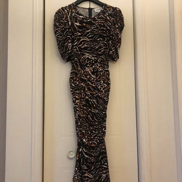 Joseph Ribkoff Abstract Ruched Dress - Picture 4 of 6